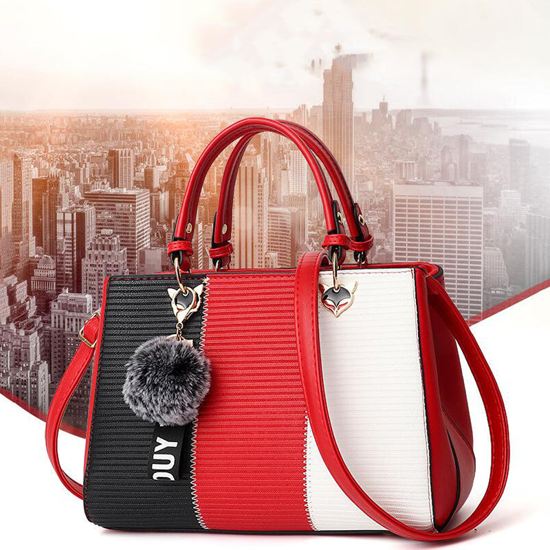 Women Hairball Ornaments Totes Patchwork Handbag Party Purse Ladies Messenger Crossbody Shoulder Bags Women Handbags Women Hairball Ornaments Totes Patchwork Handbag Party Purse Ladies Messenger Crossbody Shoulder Bags Women Handbags